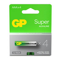 GP Super Alkaline Battery AAA LR03 4-pack