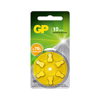 GP Hearing Aid Battery ZA10/PR70 6-pack