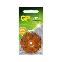 GP Hearing Aid Battery ZA312/PR41 6-pack