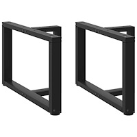 vidaXL Soffbordsben T-formade 2 st svarta 60x25x(42-43) cm stål