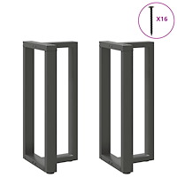 vidaXL Barbordsben T-formade 2 st antracit 40x35x(90-91) cm stål