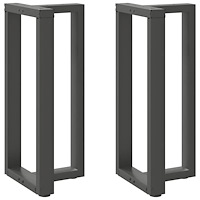vidaXL Barbordsben T-formade 2 st antracit 50x35x(90-91) cm stål