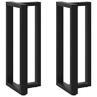 vidaXL Barbordsben T-formade 2 st svarta 40x35x(100-101) cm stål