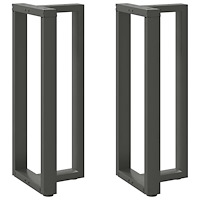 vidaXL Barbordsben T-formade 2 st antracit 40x35x(100-101) cm stål