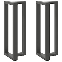 vidaXL Barbordsben T-formade 2 st antracit 50x35x(100-101) cm stål