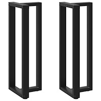 vidaXL Barbordsben T-formade 2 st svarta 40x35x(110-111) cm stål