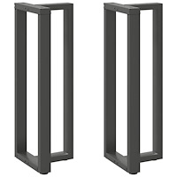 vidaXL Barbordsben T-formade 2 st antracit 40x35x(110-111) cm stål
