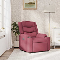 vidaXL Reclinerfåtölj vinröd tyg