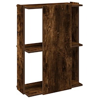 vidaXL Bokhylla 3 hyllplan rökfärgad ek 60x30x80 cm konstruerat trä