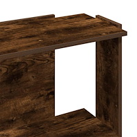 vidaXL Bokhylla 3 hyllplan rökfärgad ek 60x30x80 cm konstruerat trä