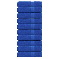 vidaXL Handdukar 10 st blå 50x100 cm 360 gsm 100% bomull