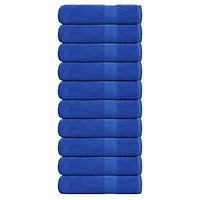 vidaXL Duschhanddukar 10 st blå 70x140 cm 360 gsm 100% bomull