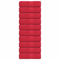 vidaXL Tvätthanddukar 10 st FROGN Röda 30x30 cm 100% Bomull