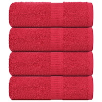 vidaXL Gästhanddukar 4 st röd 30x50 cm 360 gsm 100% bomull