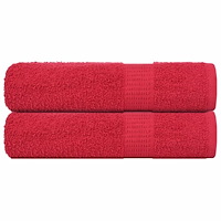 vidaXL Handdukar 2 st röd 50x100 cm 360 gsm 100% bomull
