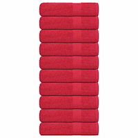 vidaXL Handdukar 10 st röd 50x100 cm 360 gsm 100% bomull