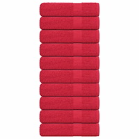vidaXL Duschhanddukar 10 st röd 70x140 cm 360 gsm 100% bomull