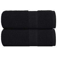 vidaXL Tvätthanddukar 2 st FROGN Svarta 30x30 cm 100% bomull