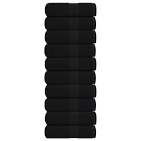 vidaXL Gästhanddukar 10 st svart 30x50 cm 360 gsm 100% bomull