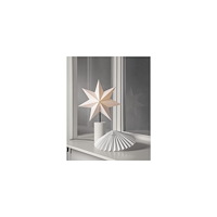 STAR TRADING Lampa Stila stjärna/skärm 50x35cm vit