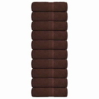 vidaXL Tvätthanddukar 10 st FROGN Brun 30x30 cm 100% Bomull