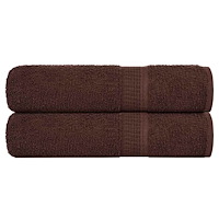 vidaXL Handdukar 2 st brun 50x100 cm 360 gsm 100% bomull
