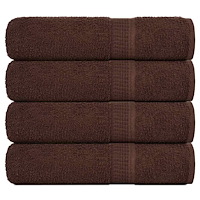 vidaXL Handdukar 4 st brun 50x100 cm 360 gsm 100% bomull