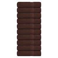 vidaXL Duschhanddukar 10 st brun 70x140 cm 360 gsm 100% bomull