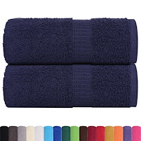 vidaXL Tvålhanddukar 2 st marinblå 30x30 cm 360 gsm 100% bomull
