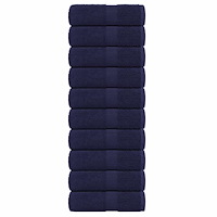 vidaXL Gästhanddukar 10 st marinblå 30x50 cm 360 gsm 100% bomull