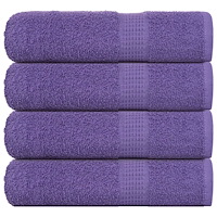 vidaXL Badlakan 4 st lila 100x150 cm 360 gsm 100% bomull