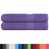 vidaXL Bastuhanddukar 2 st lila 80x200 cm 360 gsm 100% bomull