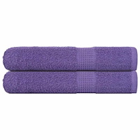 vidaXL Handdukar 2 st lila 100x200 cm 360 gsm 100% bomull