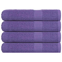 vidaXL Handdukar 4 st lila 100x200 cm 360 gsm 100% bomull
