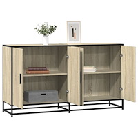 vidaXL Skänk sonoma-ek 134x35x76 cm konstruerat trä