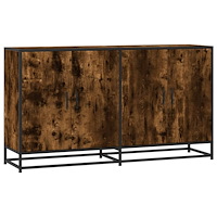 vidaXL Skänk rökfärgad ek 134x35x76 cm konstruerat trä