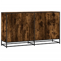 vidaXL Skänk rökfärgad ek 134x35x76 cm konstruerat trä