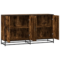 vidaXL Skänk rökfärgad ek 134x35x76 cm konstruerat trä