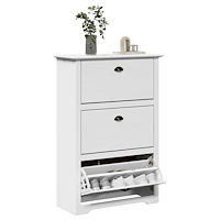 vidaXL Skohylla BODO vit 80x35x118 cm