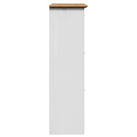 vidaXL Skohylla BODO vit och brun 80x35x118 cm