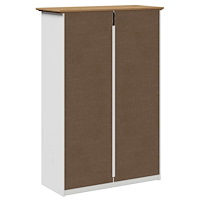 vidaXL Skohylla BODO vit och brun 80x35x118 cm