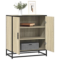 vidaXL Skänk sonoma-ek 68x35x76 cm konstruerat trä och metall