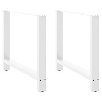 vidaXL Matbordsben vita 2 st 90x(72-73) cm stål