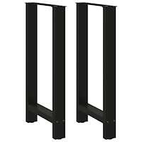 vidaXL Barbordsben svarta 2 st 40x(90-91) cm stål