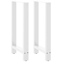 vidaXL Barbordsben vita 2 st 40x(90-91) cm stål