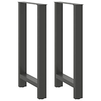 vidaXL Barbordsben antracit 2 st 40x(90-91) cm stål