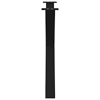 vidaXL Matbordsben X-formade 3 st svarta 90x(72-73) cm stål