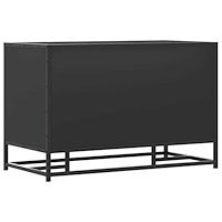 vidaXL Skobänk svart 80x40x53,5 cm konstruerat trä och metall