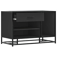 vidaXL Skobänk svart 80x40x53,5 cm konstruerat trä och metall