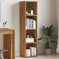 vidaXL Bokhylla artisan ek 36x30x143 cm konstruerat trä